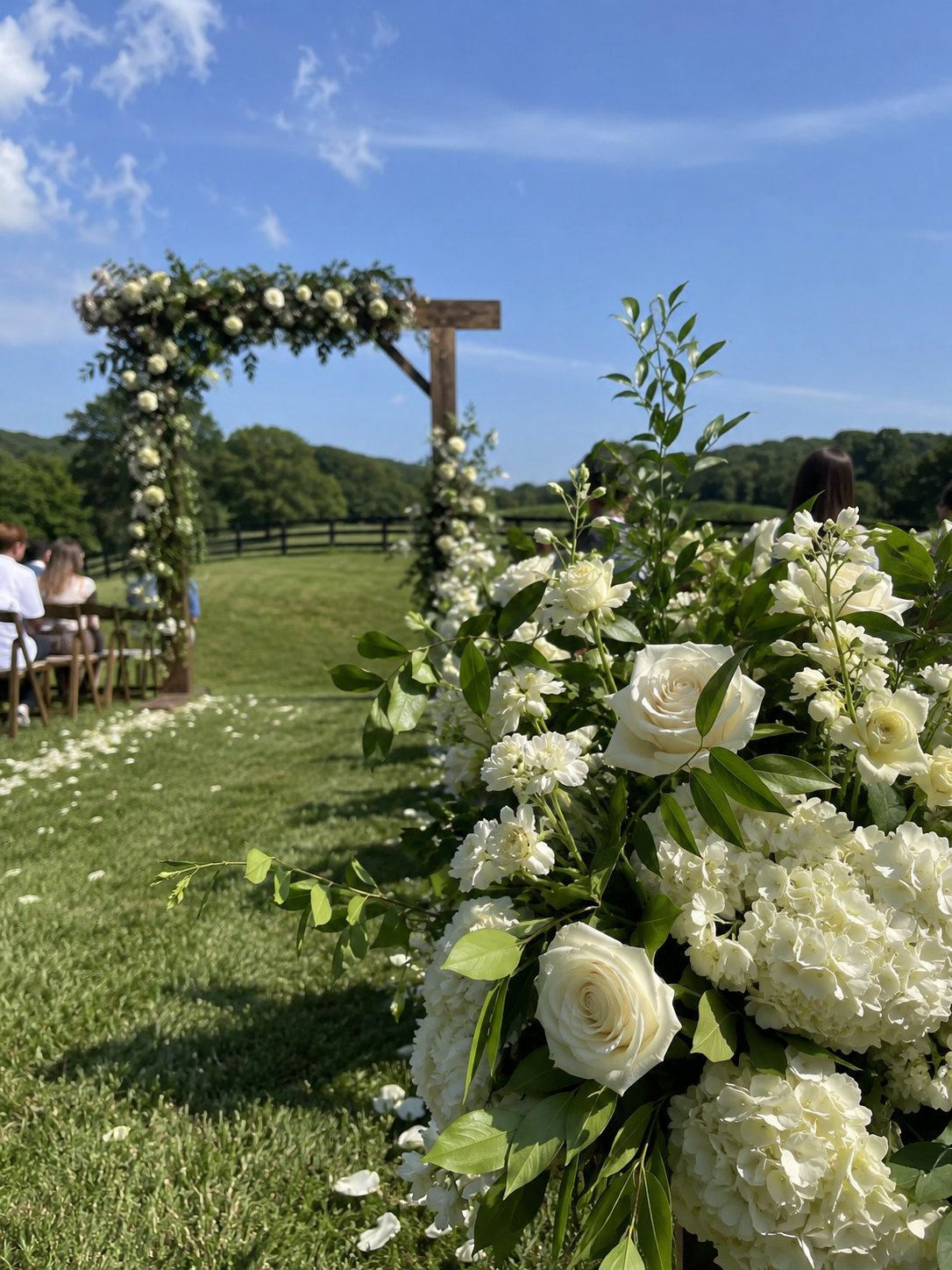 Outdoor wedding flowers